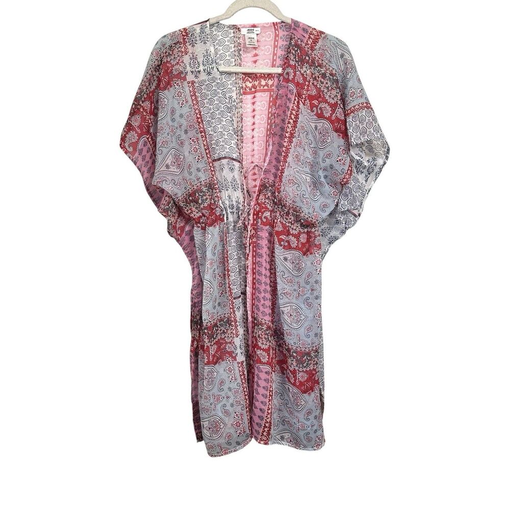 Arden B Women One Size Kaftan Tropical Beach Cover Up Sheer Lightweight Paisley